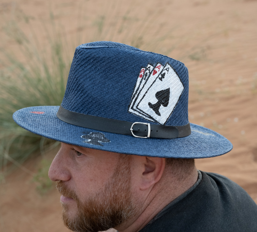 Hand Painted Playing Cards Hat